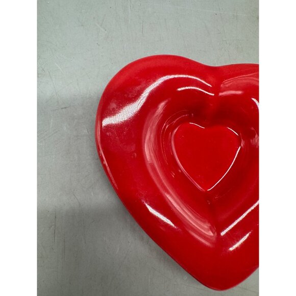 Haldun Seramik Heart-Shaped Decorative Ceramic Dish Red Turkish Pottery READ - Picture 3 of 6